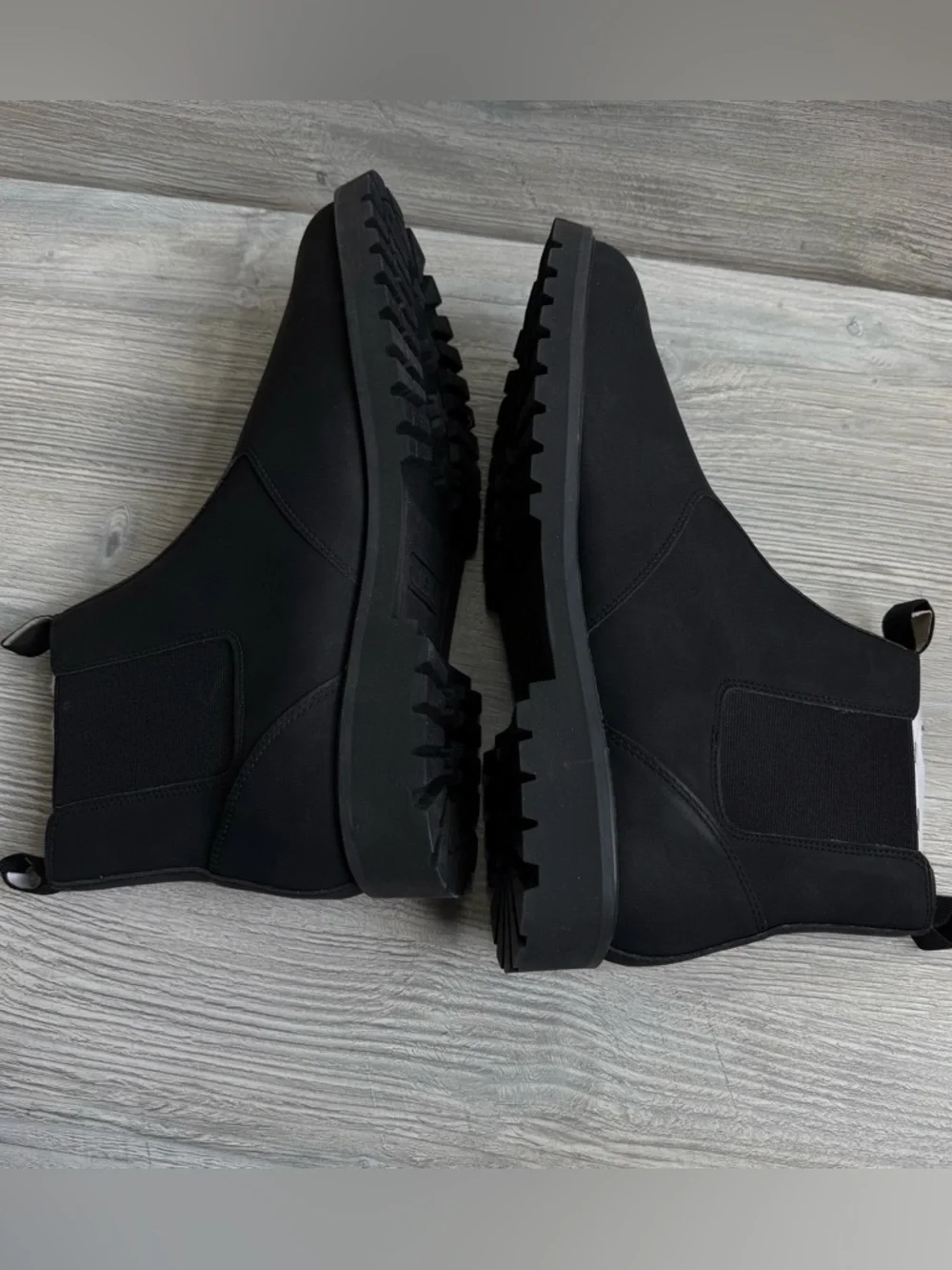 JBU Kai Men's Black Chelsea Boots - Sleek Slip-On Ankle Boot water resistant 13
